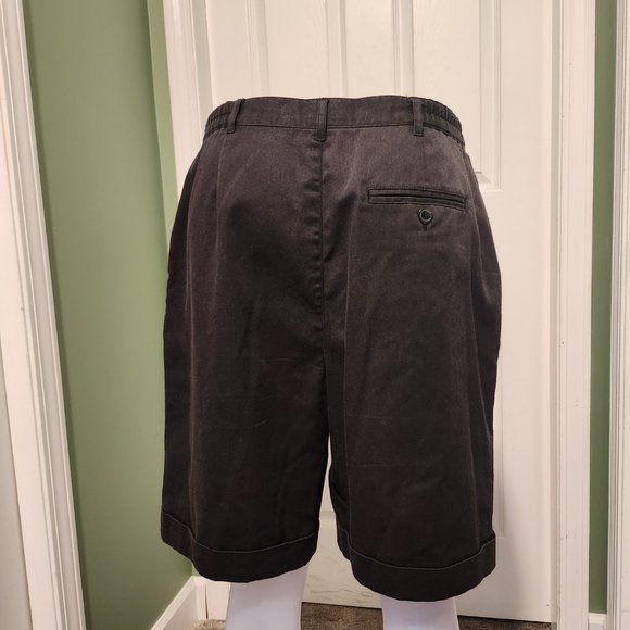 Knee-length Black Cotton Shorts (Petite) - Picture 2 of 3